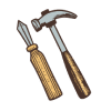 Destornillador y martillo