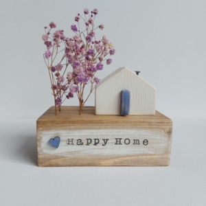 Mini Casa decorativa de madera hecha a mano